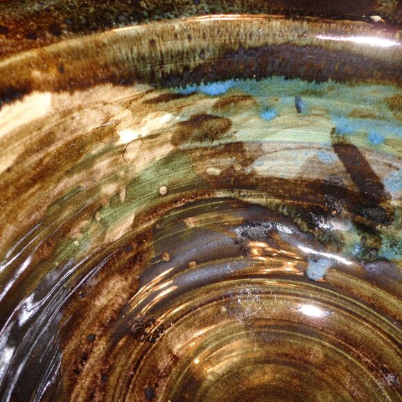 New Pottery Bowl Blues/Browns - Picture 2 of 8